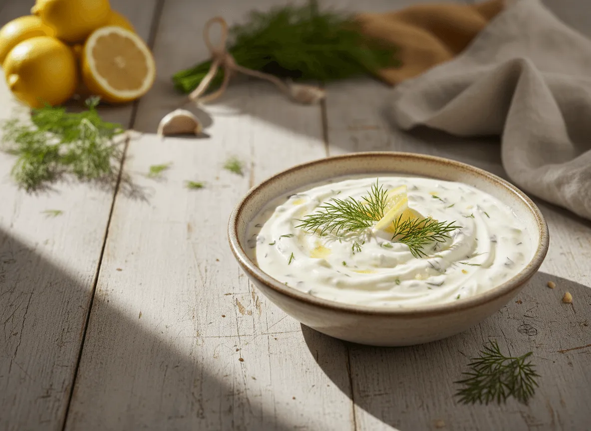 creamy-lemon-garlic-yogurt-sauce-dill