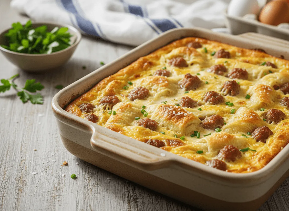 simple-3-ingredient-sausage-breakfast-casserole