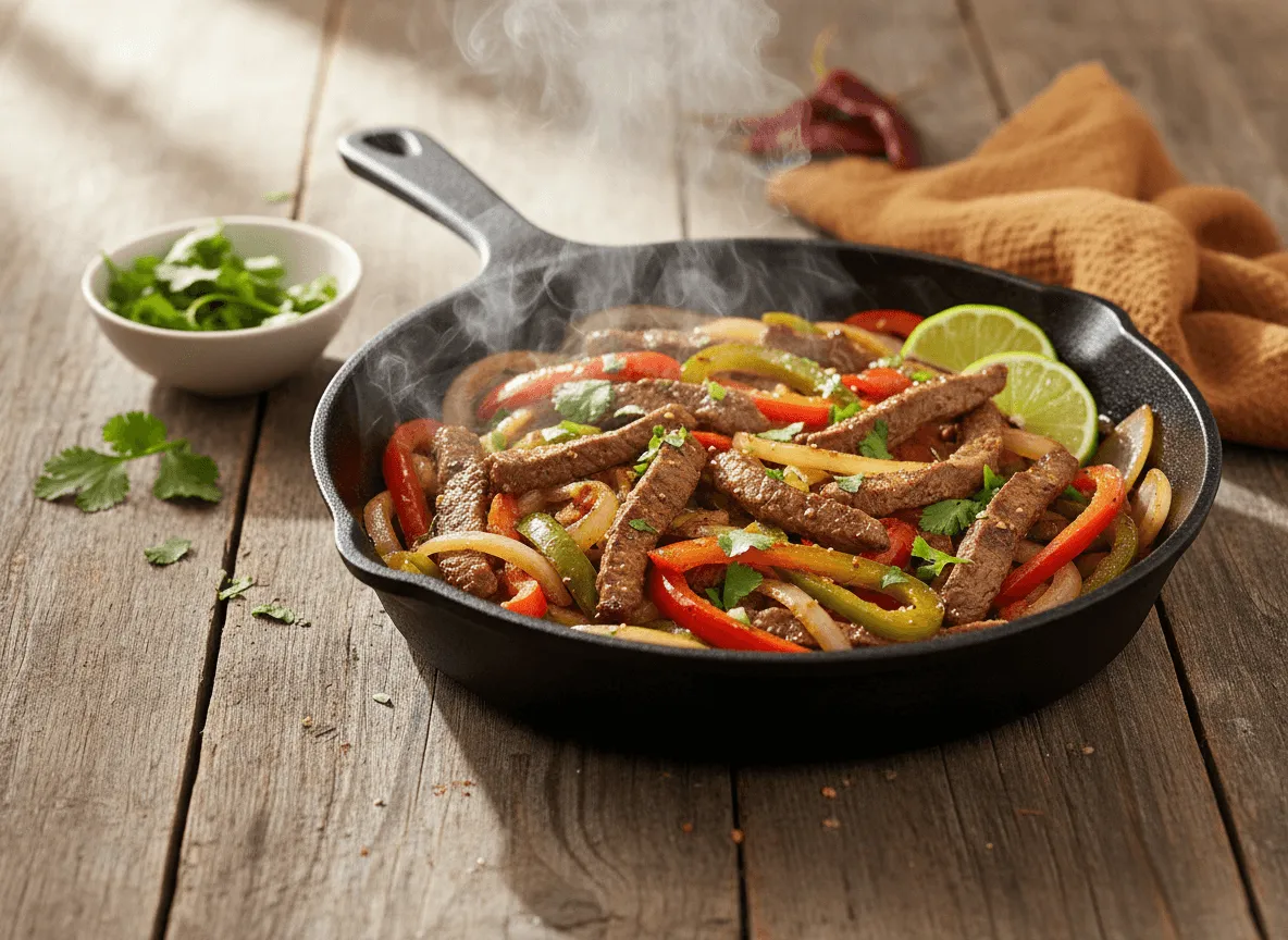 sizzling-steak-fajitas-peppers-onions